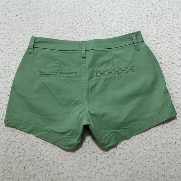 Old Navy Women's 0 Flat Front 3" Inseam Chino Shorts Green Low Rise - Picture 6 of 11
